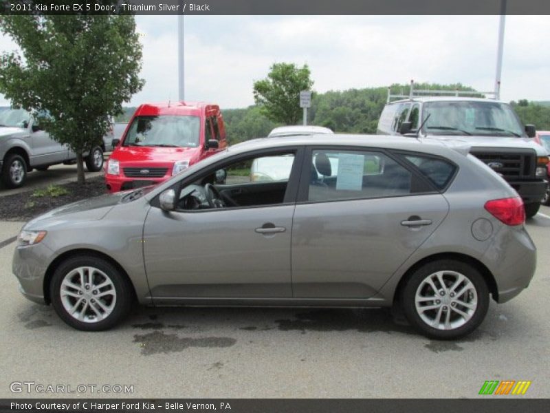 Titanium Silver / Black 2011 Kia Forte EX 5 Door
