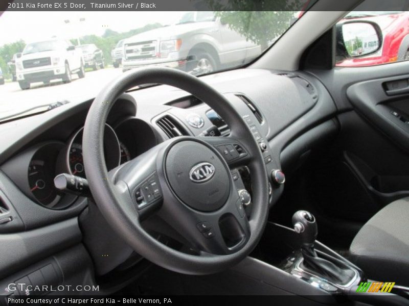 Titanium Silver / Black 2011 Kia Forte EX 5 Door