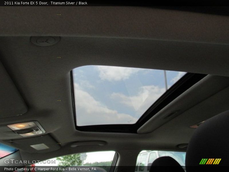 Titanium Silver / Black 2011 Kia Forte EX 5 Door