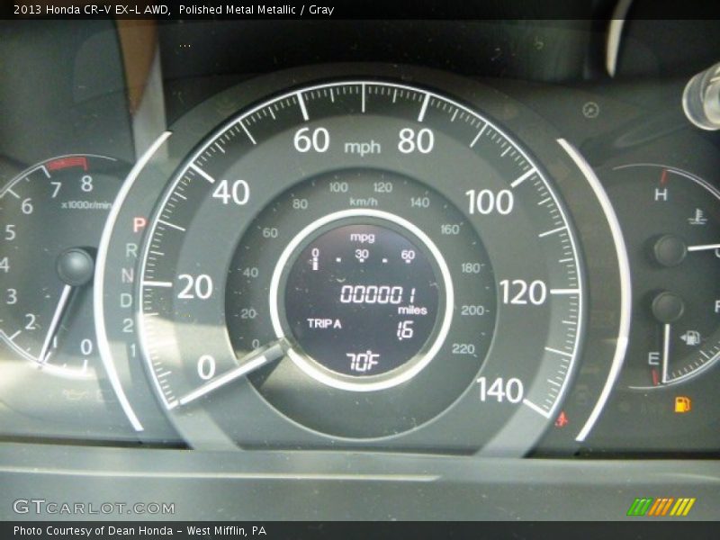 Polished Metal Metallic / Gray 2013 Honda CR-V EX-L AWD