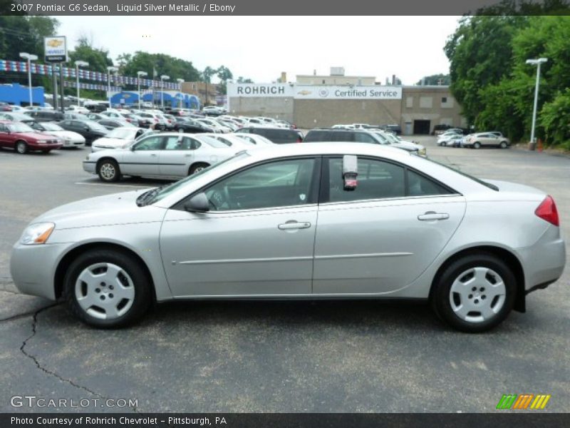 Liquid Silver Metallic / Ebony 2007 Pontiac G6 Sedan