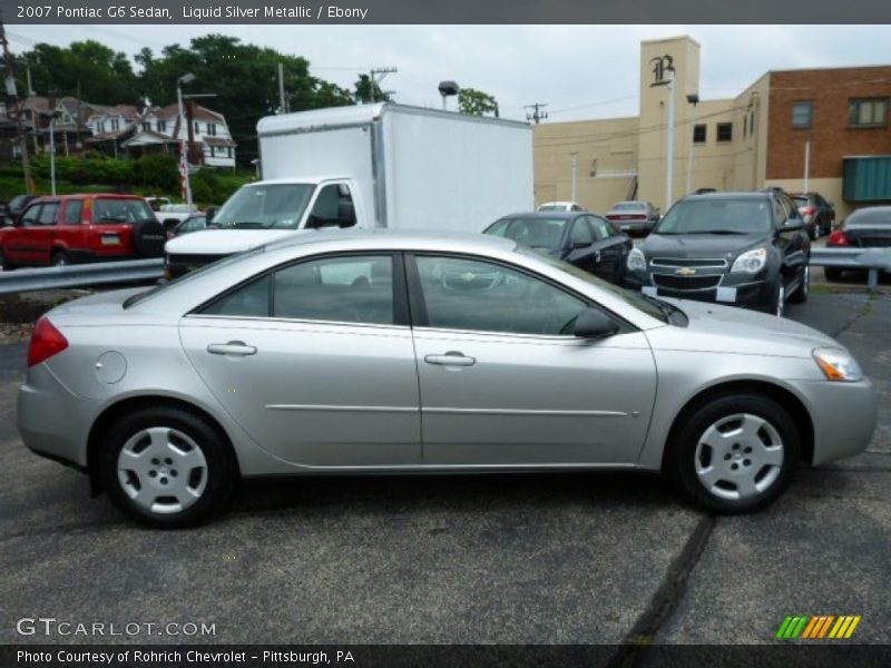 Liquid Silver Metallic / Ebony 2007 Pontiac G6 Sedan