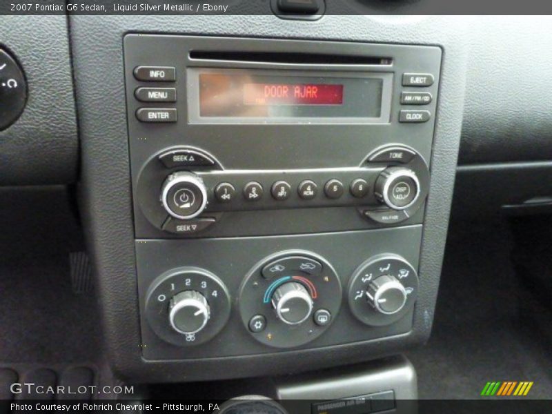 Liquid Silver Metallic / Ebony 2007 Pontiac G6 Sedan