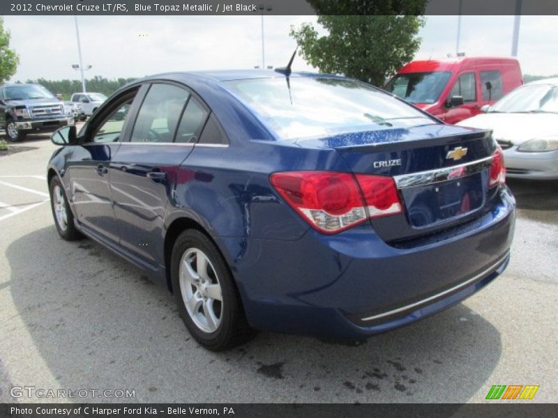 Blue Topaz Metallic / Jet Black 2012 Chevrolet Cruze LT/RS