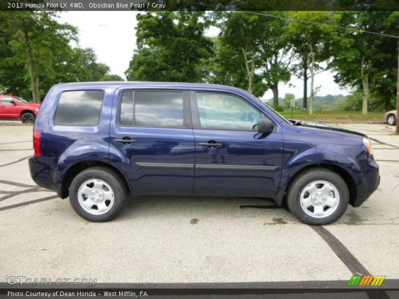 Obsidian Blue Pearl / Gray 2013 Honda Pilot LX 4WD