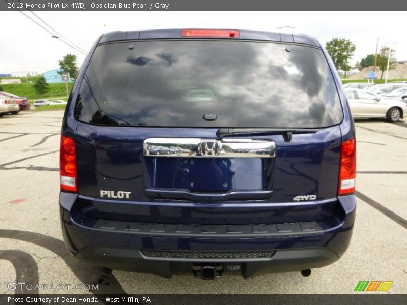 Obsidian Blue Pearl / Gray 2013 Honda Pilot LX 4WD