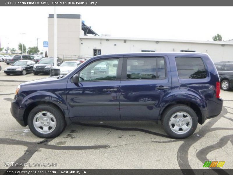 Obsidian Blue Pearl / Gray 2013 Honda Pilot LX 4WD