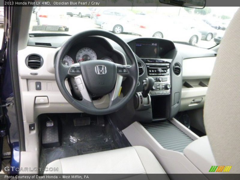 Obsidian Blue Pearl / Gray 2013 Honda Pilot LX 4WD