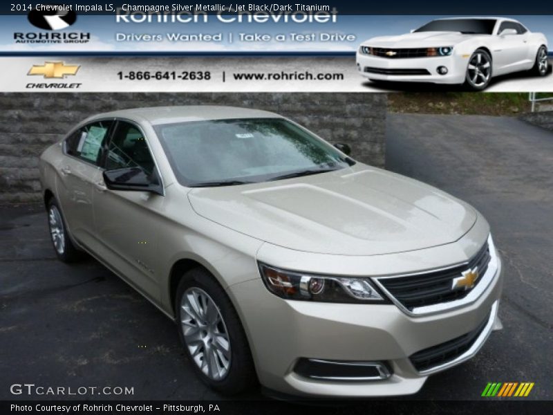 Champagne Silver Metallic / Jet Black/Dark Titanium 2014 Chevrolet Impala LS