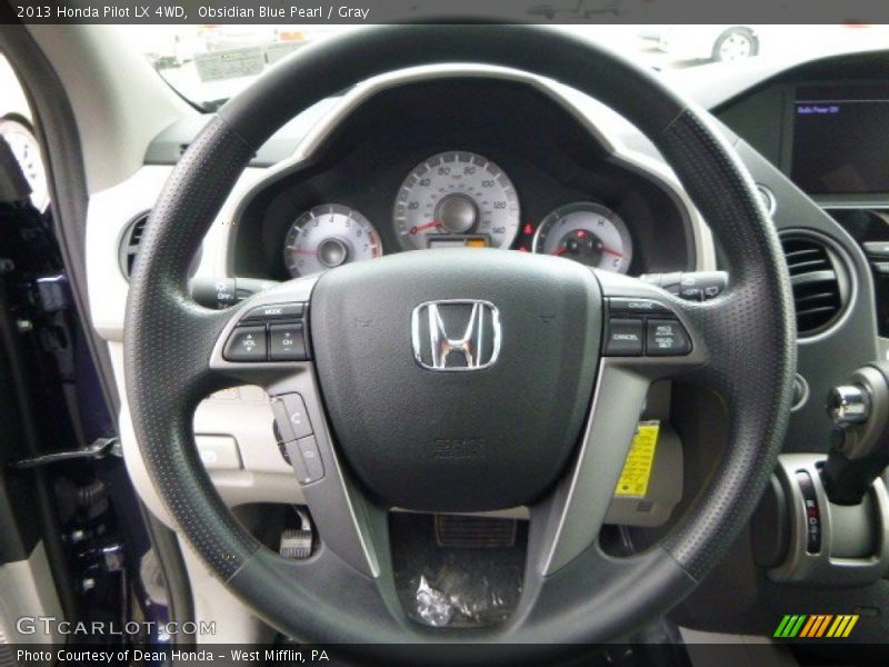Obsidian Blue Pearl / Gray 2013 Honda Pilot LX 4WD