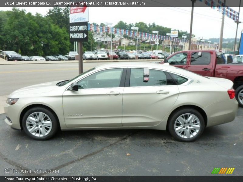 Champagne Silver Metallic / Jet Black/Dark Titanium 2014 Chevrolet Impala LS