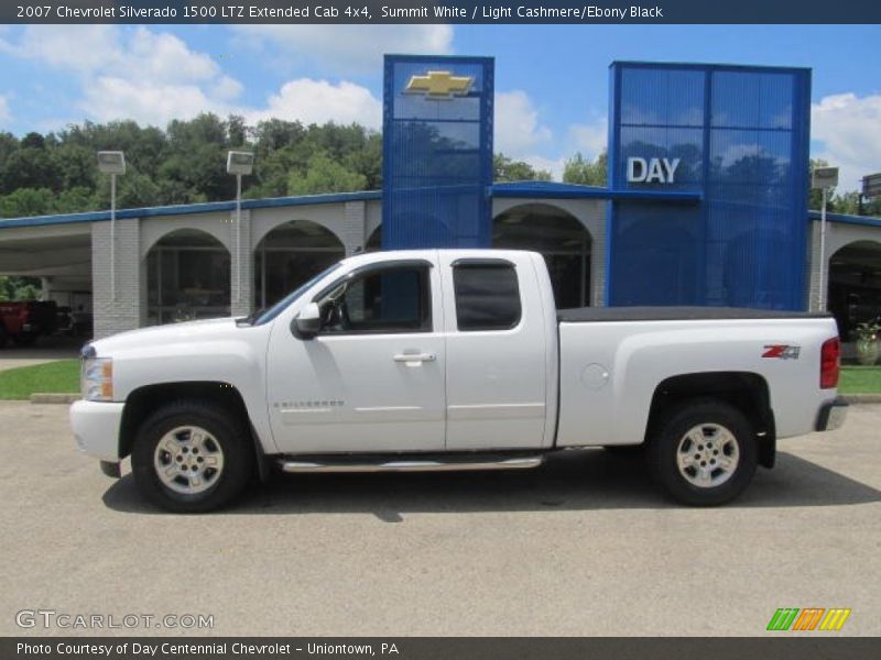 Summit White / Light Cashmere/Ebony Black 2007 Chevrolet Silverado 1500 LTZ Extended Cab 4x4