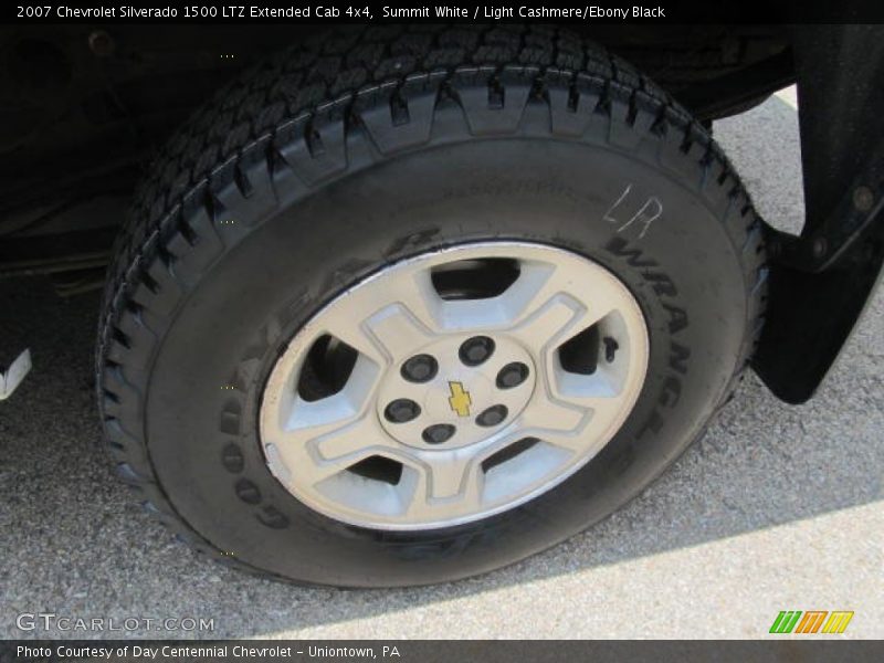 Summit White / Light Cashmere/Ebony Black 2007 Chevrolet Silverado 1500 LTZ Extended Cab 4x4