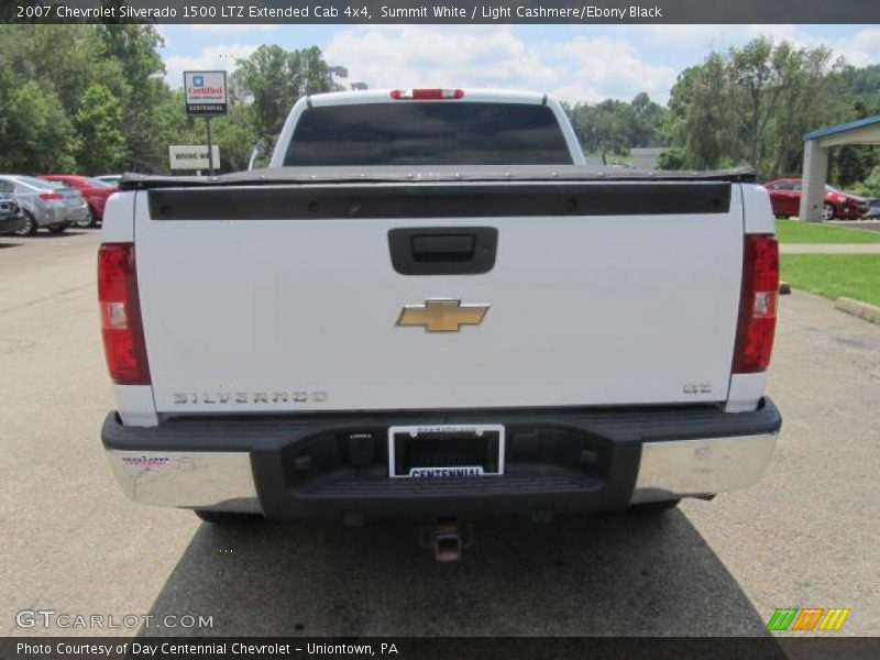 Summit White / Light Cashmere/Ebony Black 2007 Chevrolet Silverado 1500 LTZ Extended Cab 4x4