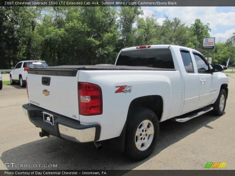 Summit White / Light Cashmere/Ebony Black 2007 Chevrolet Silverado 1500 LTZ Extended Cab 4x4