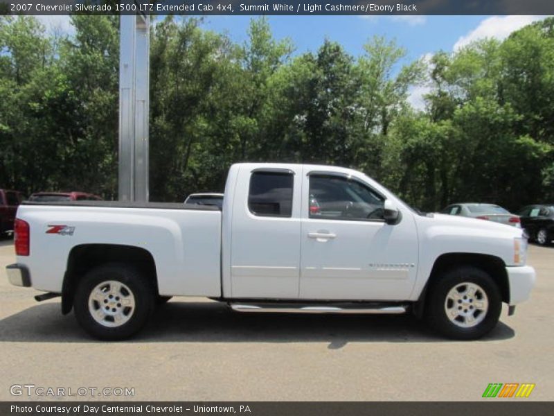 Summit White / Light Cashmere/Ebony Black 2007 Chevrolet Silverado 1500 LTZ Extended Cab 4x4