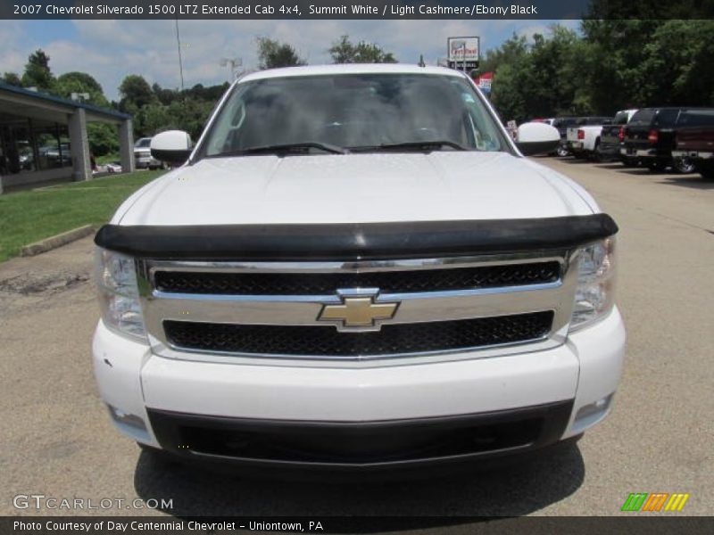 Summit White / Light Cashmere/Ebony Black 2007 Chevrolet Silverado 1500 LTZ Extended Cab 4x4