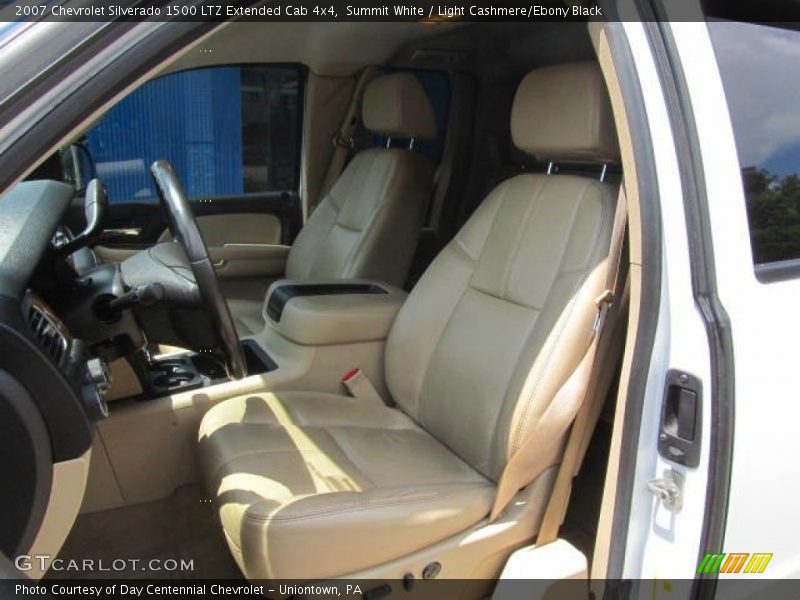 Summit White / Light Cashmere/Ebony Black 2007 Chevrolet Silverado 1500 LTZ Extended Cab 4x4
