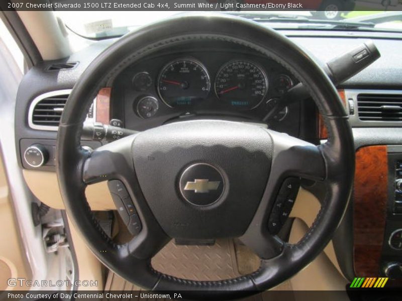 Summit White / Light Cashmere/Ebony Black 2007 Chevrolet Silverado 1500 LTZ Extended Cab 4x4