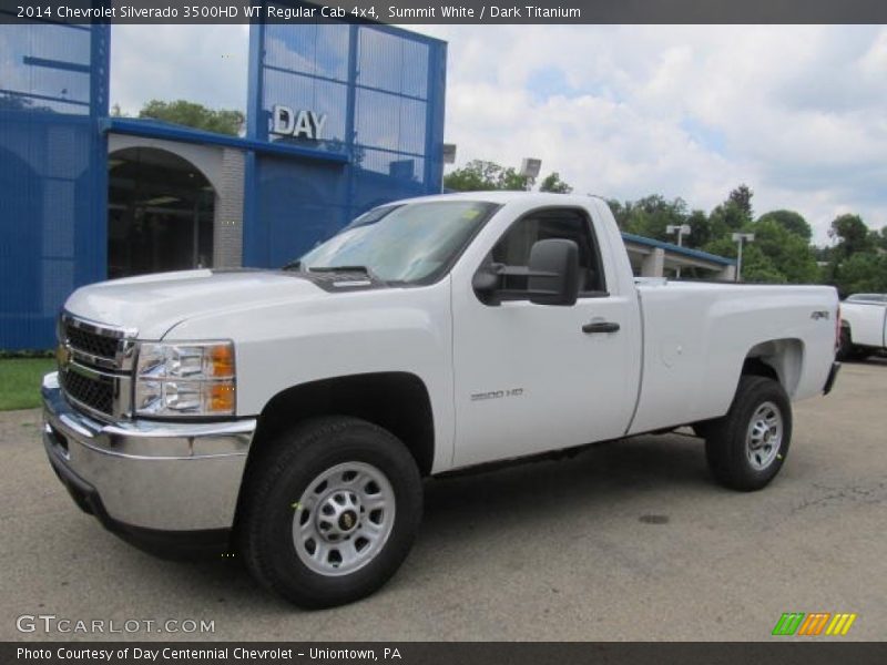 Summit White / Dark Titanium 2014 Chevrolet Silverado 3500HD WT Regular Cab 4x4
