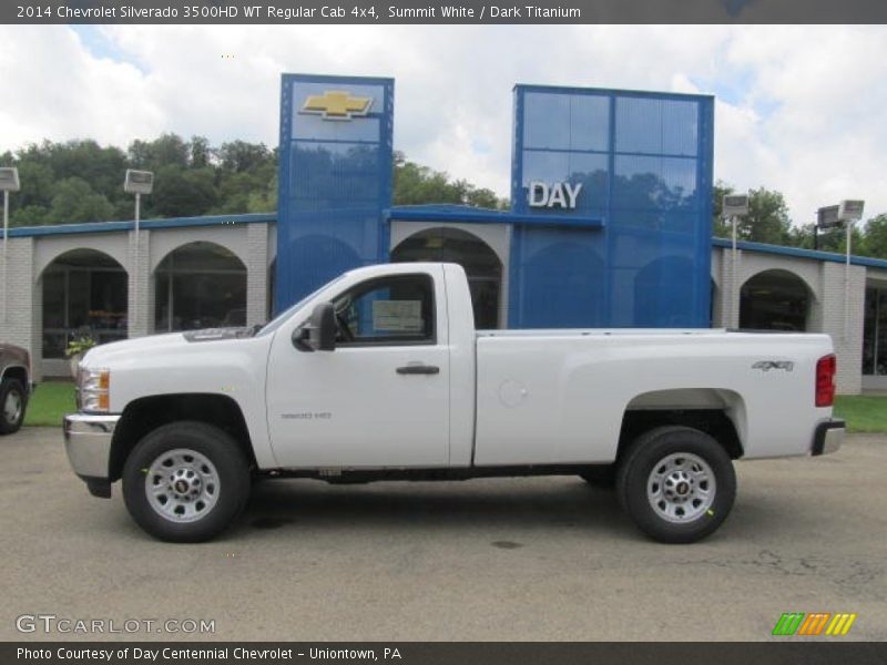 Summit White / Dark Titanium 2014 Chevrolet Silverado 3500HD WT Regular Cab 4x4