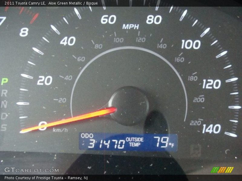 Aloe Green Metallic / Bisque 2011 Toyota Camry LE