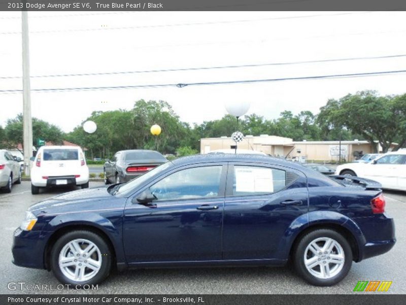 True Blue Pearl / Black 2013 Dodge Avenger SE V6