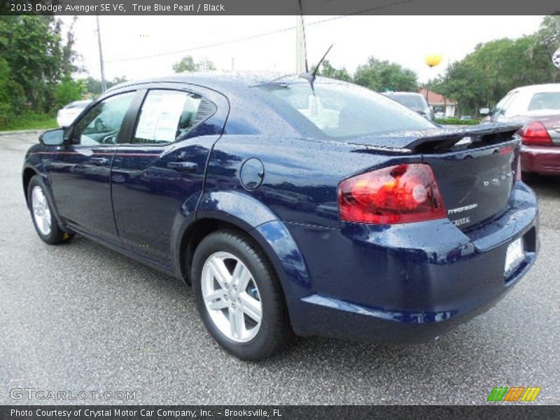 True Blue Pearl / Black 2013 Dodge Avenger SE V6