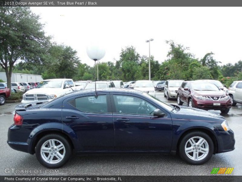 True Blue Pearl / Black 2013 Dodge Avenger SE V6