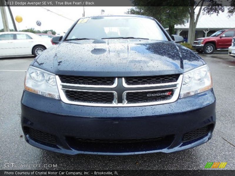 True Blue Pearl / Black 2013 Dodge Avenger SE V6