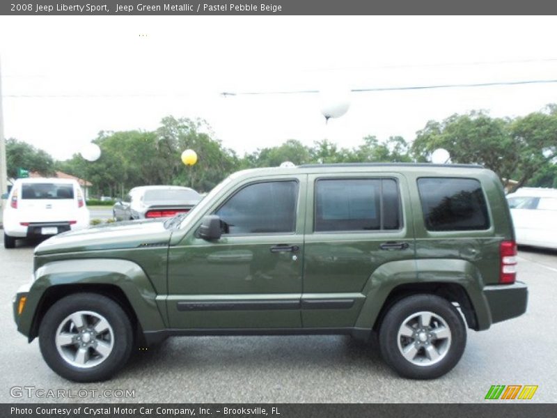 Jeep Green Metallic / Pastel Pebble Beige 2008 Jeep Liberty Sport