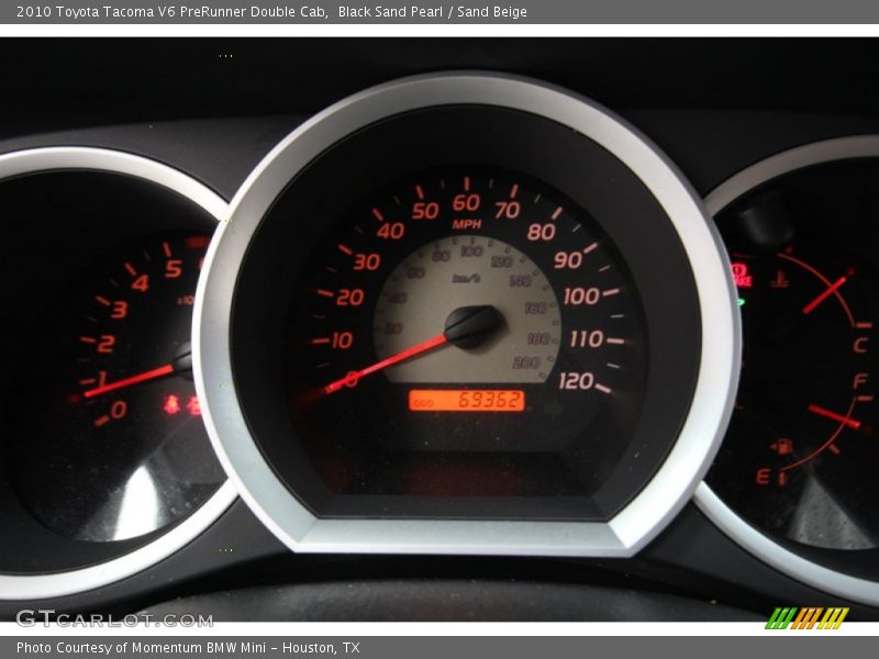 Black Sand Pearl / Sand Beige 2010 Toyota Tacoma V6 PreRunner Double Cab
