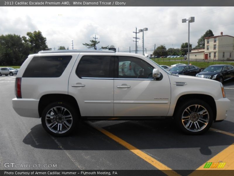 White Diamond Tricoat / Ebony 2013 Cadillac Escalade Premium AWD