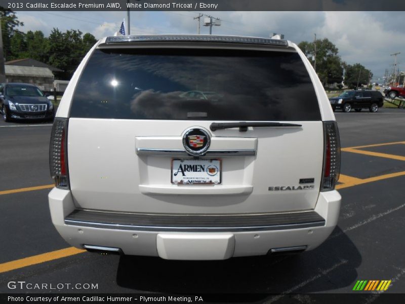 White Diamond Tricoat / Ebony 2013 Cadillac Escalade Premium AWD