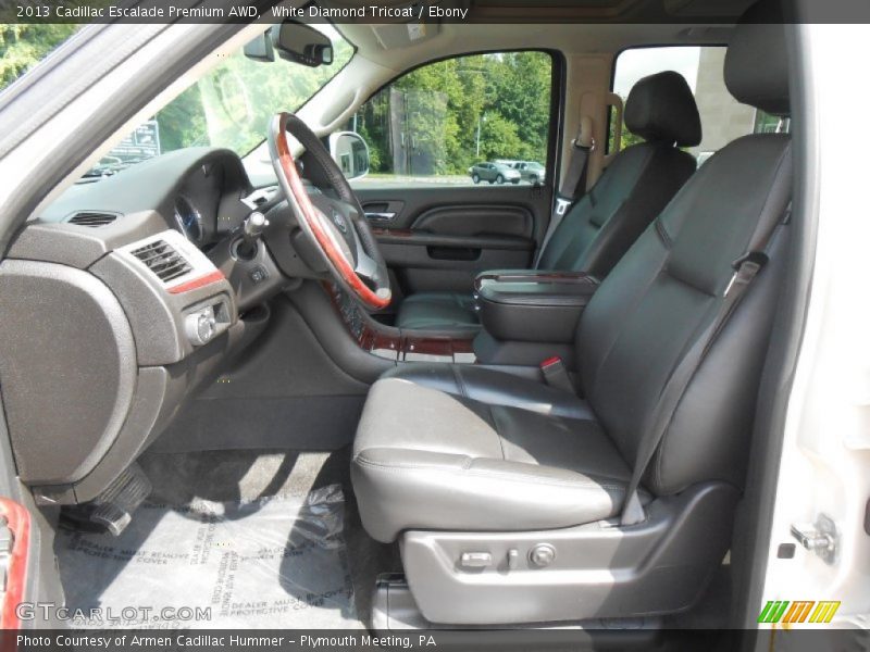 White Diamond Tricoat / Ebony 2013 Cadillac Escalade Premium AWD