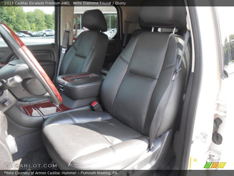 White Diamond Tricoat / Ebony 2013 Cadillac Escalade Premium AWD