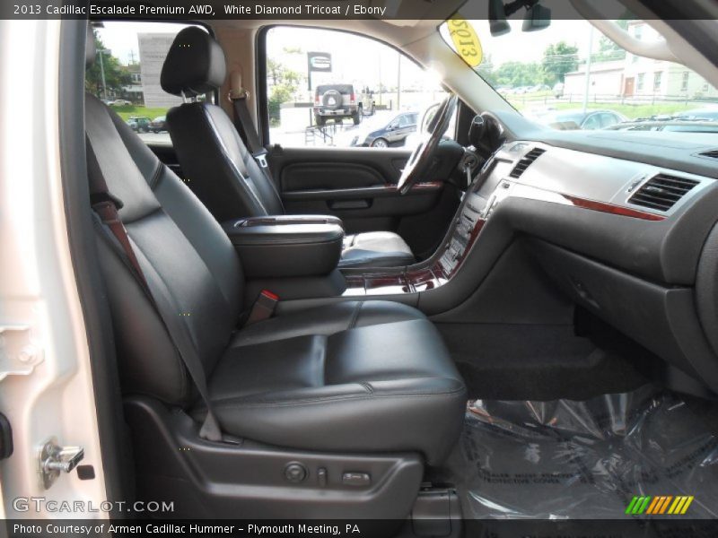 White Diamond Tricoat / Ebony 2013 Cadillac Escalade Premium AWD