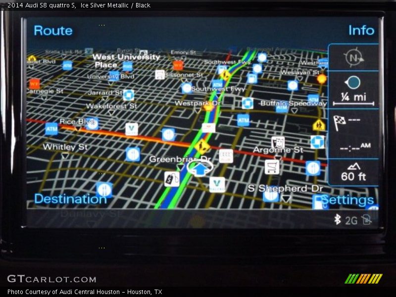 Navigation of 2014 S8 quattro S