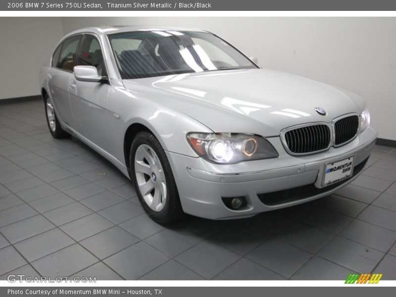 Titanium Silver Metallic / Black/Black 2006 BMW 7 Series 750Li Sedan