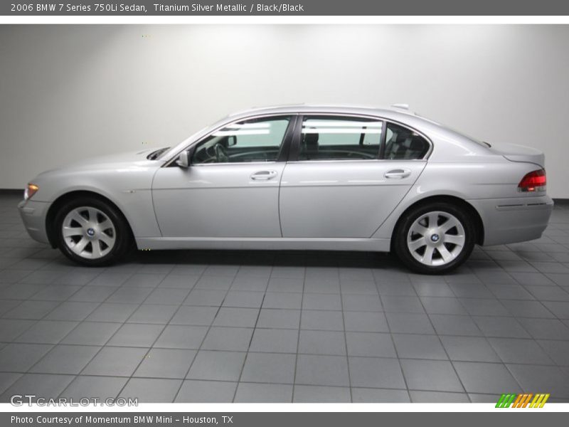 Titanium Silver Metallic / Black/Black 2006 BMW 7 Series 750Li Sedan