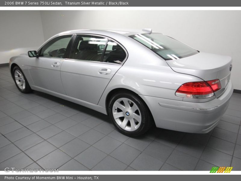 Titanium Silver Metallic / Black/Black 2006 BMW 7 Series 750Li Sedan
