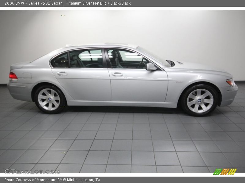 Titanium Silver Metallic / Black/Black 2006 BMW 7 Series 750Li Sedan