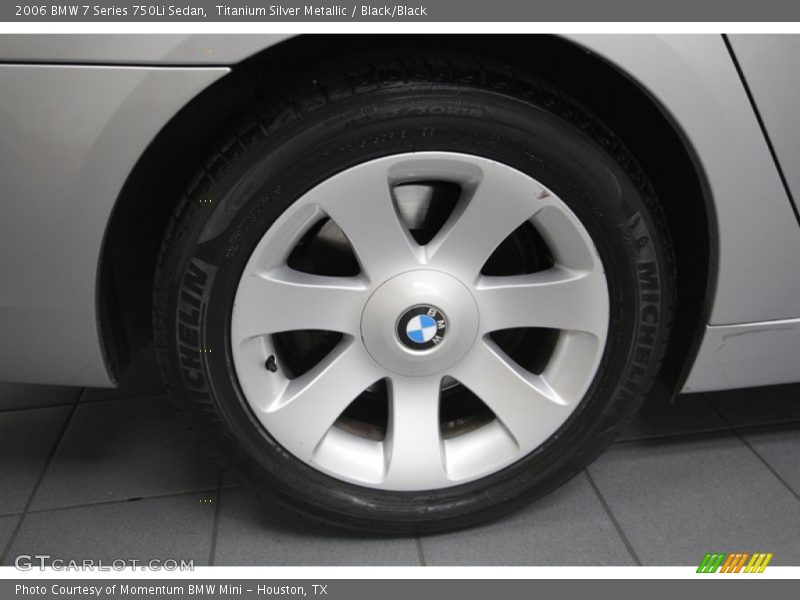 Titanium Silver Metallic / Black/Black 2006 BMW 7 Series 750Li Sedan