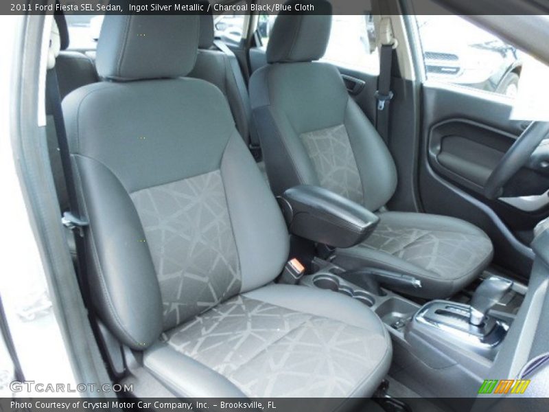 Ingot Silver Metallic / Charcoal Black/Blue Cloth 2011 Ford Fiesta SEL Sedan