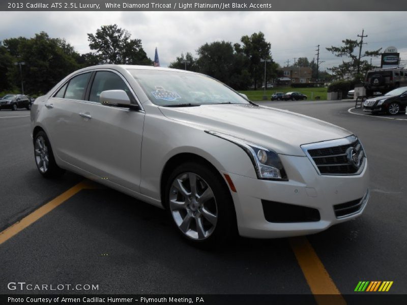 White Diamond Tricoat / Light Platinum/Jet Black Accents 2013 Cadillac ATS 2.5L Luxury