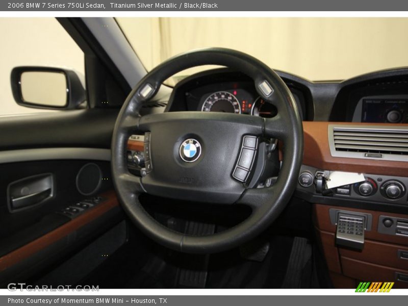Titanium Silver Metallic / Black/Black 2006 BMW 7 Series 750Li Sedan