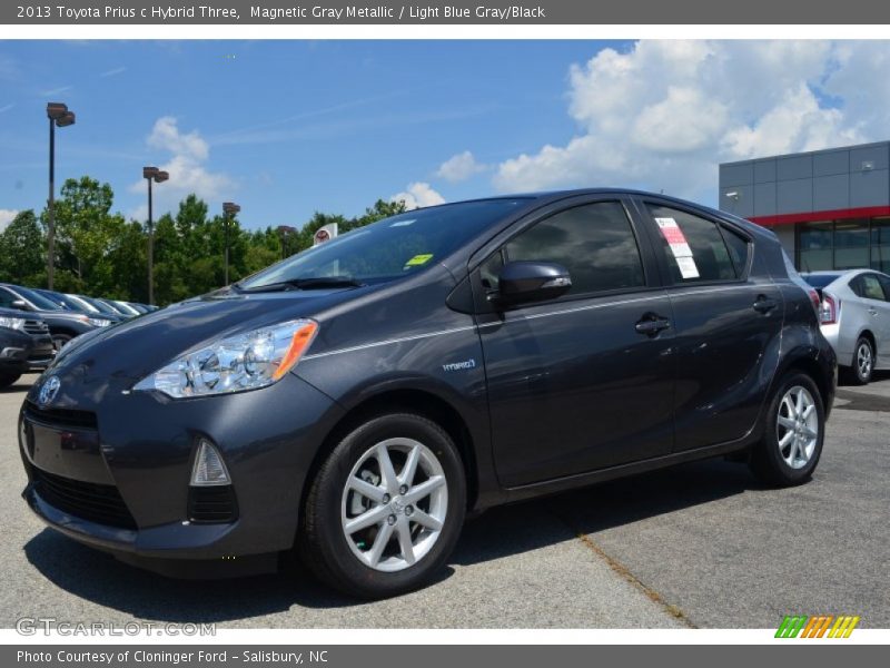 Magnetic Gray Metallic / Light Blue Gray/Black 2013 Toyota Prius c Hybrid Three