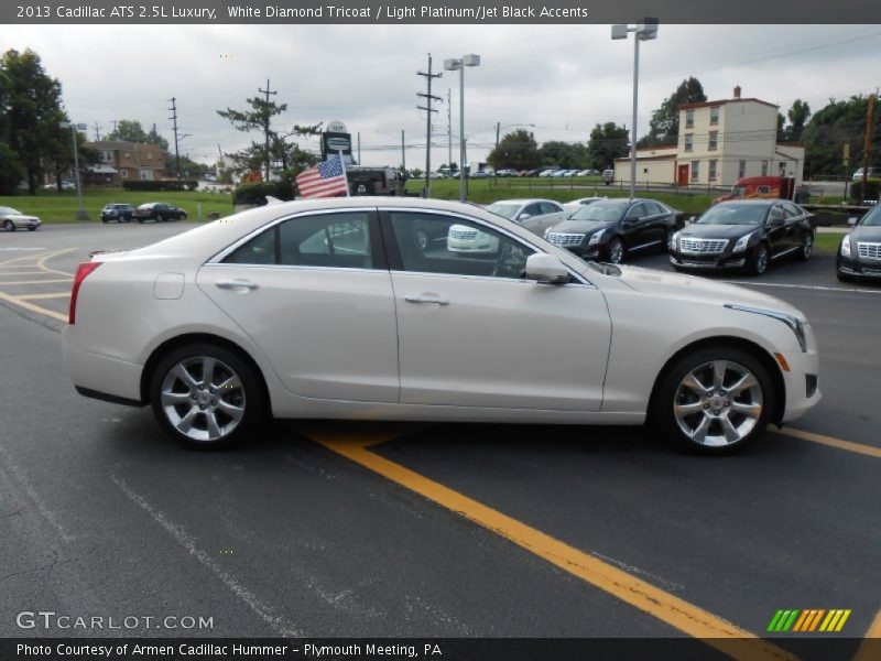 White Diamond Tricoat / Light Platinum/Jet Black Accents 2013 Cadillac ATS 2.5L Luxury