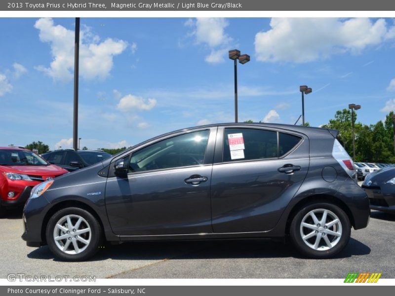 Magnetic Gray Metallic / Light Blue Gray/Black 2013 Toyota Prius c Hybrid Three
