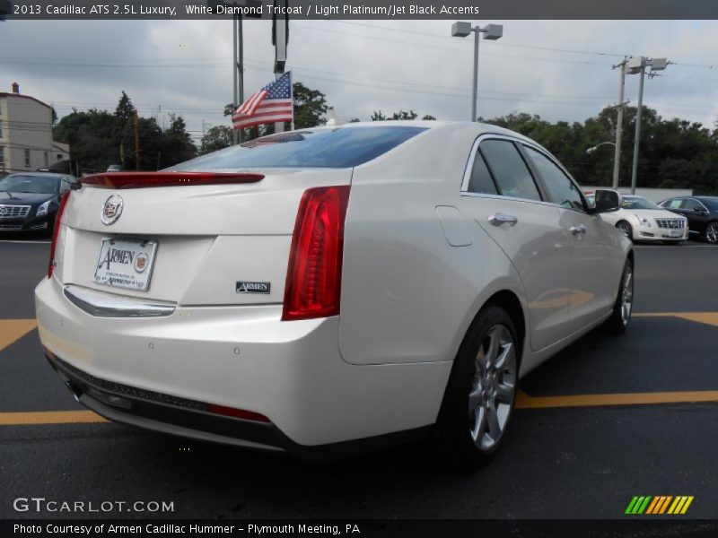 White Diamond Tricoat / Light Platinum/Jet Black Accents 2013 Cadillac ATS 2.5L Luxury